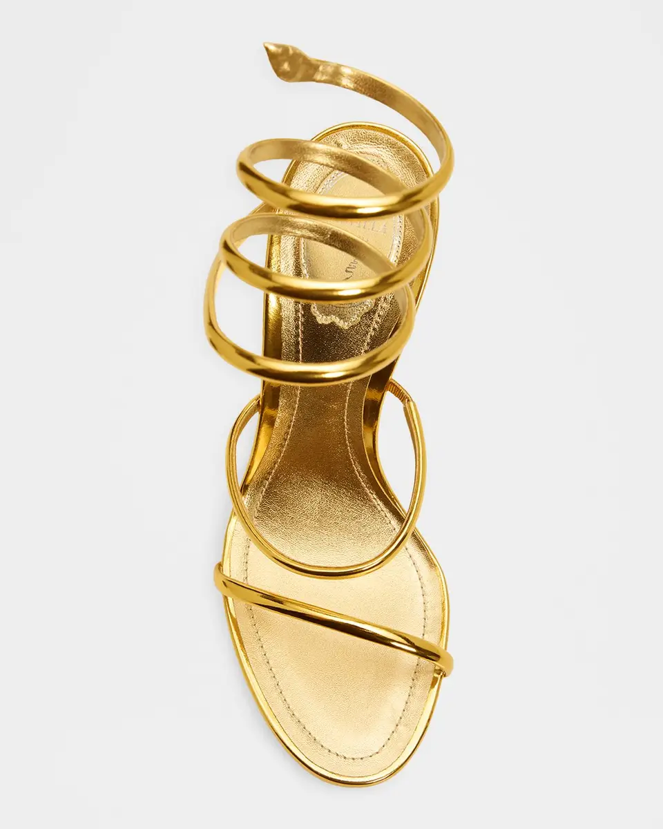 René Caovilla 130mm Metallic Leather Platform Snake-Wrap Sandals | Thumbnail 4 René Caovilla 130mm Metallic Leather Platform Snake-Wrap Sandals | Thumbnail 4