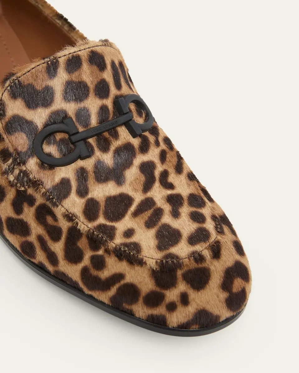 Ferragamo Soldy Leopard Calf Hair Loafers | Thumbnail 3 Ferragamo Soldy Leopard Calf Hair Loafers | Thumbnail 3