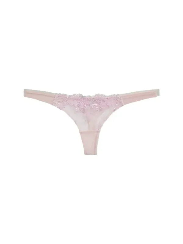 Juliette Embroidered Low-Rise Lace Thong