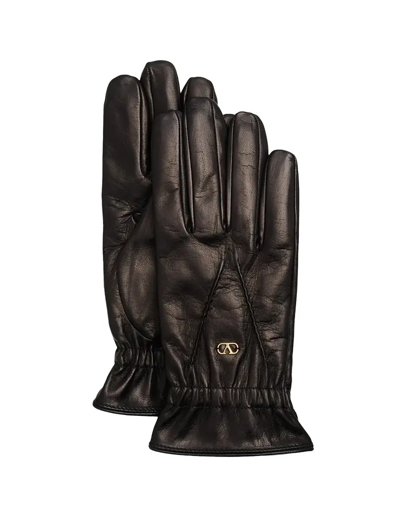 Valentino Garavani VLogo Signature Leather Gloves | Image 1 Valentino Garavani VLogo Signature Leather Gloves | Image 1
