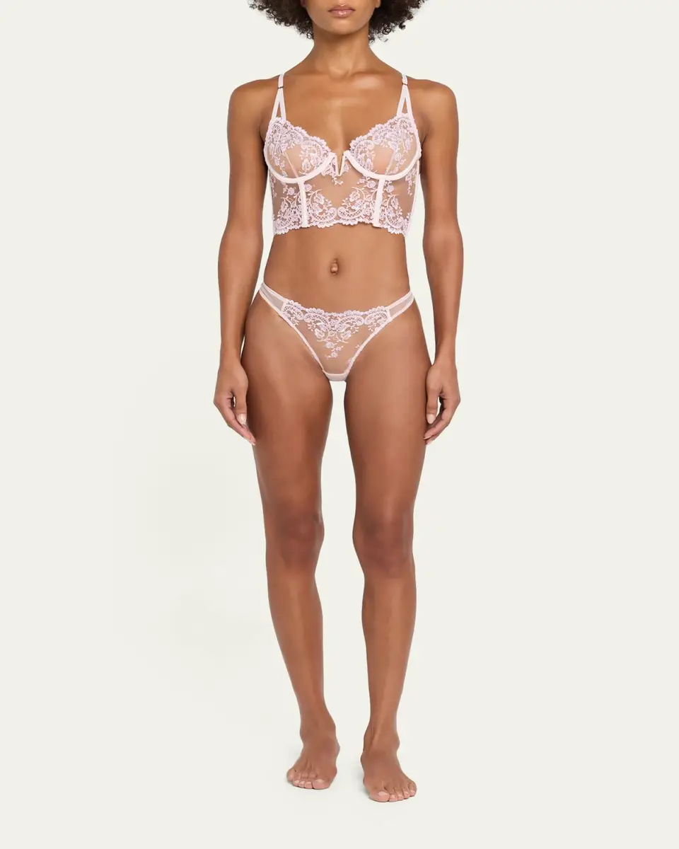 Kiki de Montparnasse Juliette Longline Floral Lace Bra | Thumbnail 2 Kiki de Montparnasse Juliette Longline Floral Lace Bra | Thumbnail 2