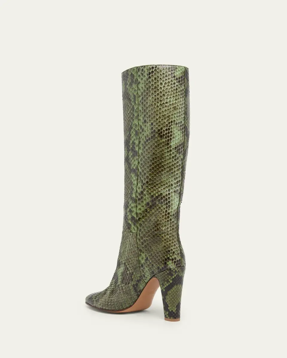 Valentino Garavani 85mm Pattie Snakeskin Knee-High Boots | Thumbnail 4