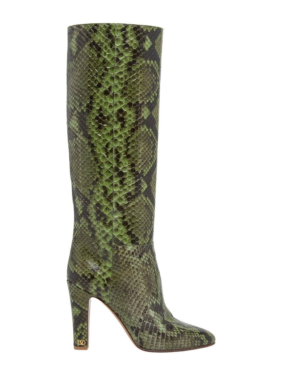 Valentino Garavani 85mm Pattie Snakeskin Knee-High Boots
