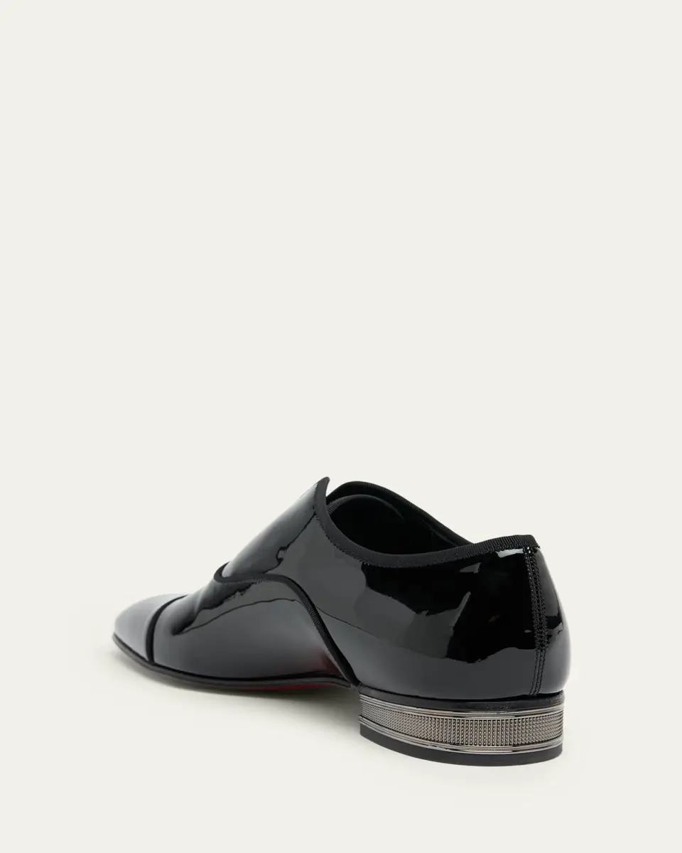 Christian Louboutin Men's Alphamale Galvin Patent Leather Cap-Toe Loafers | Thumbnail 2
