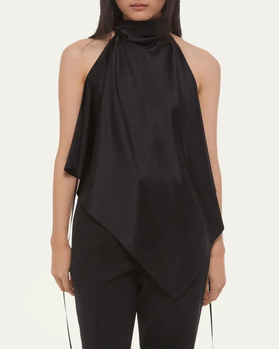 Helmut Lang Silk Tie Scarf Top | Thumbnail 4 Helmut Lang Silk Tie Scarf Top | Thumbnail 4