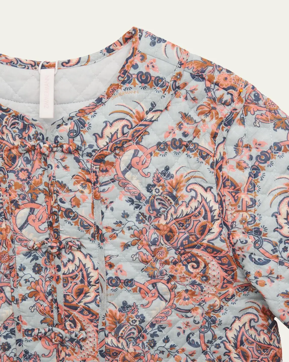 Zimmermann Kid's Aster Quilted Cotton Paisley Jacket | Thumbnail 3