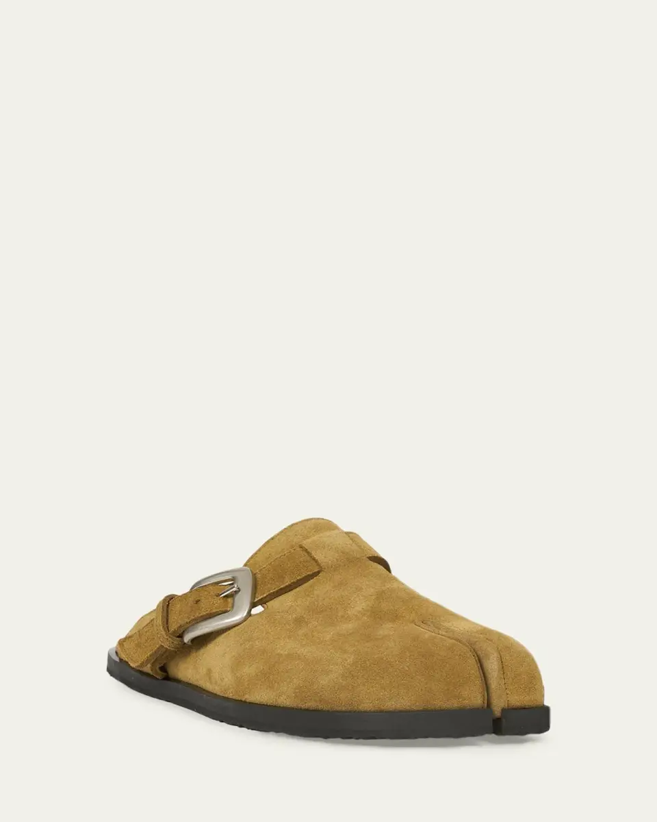Maison Margiela Men's Tabi Anatomic Split-Toe Suede Mules | Thumbnail 2 Maison Margiela Men's Tabi Anatomic Split-Toe Suede Mules | Thumbnail 2