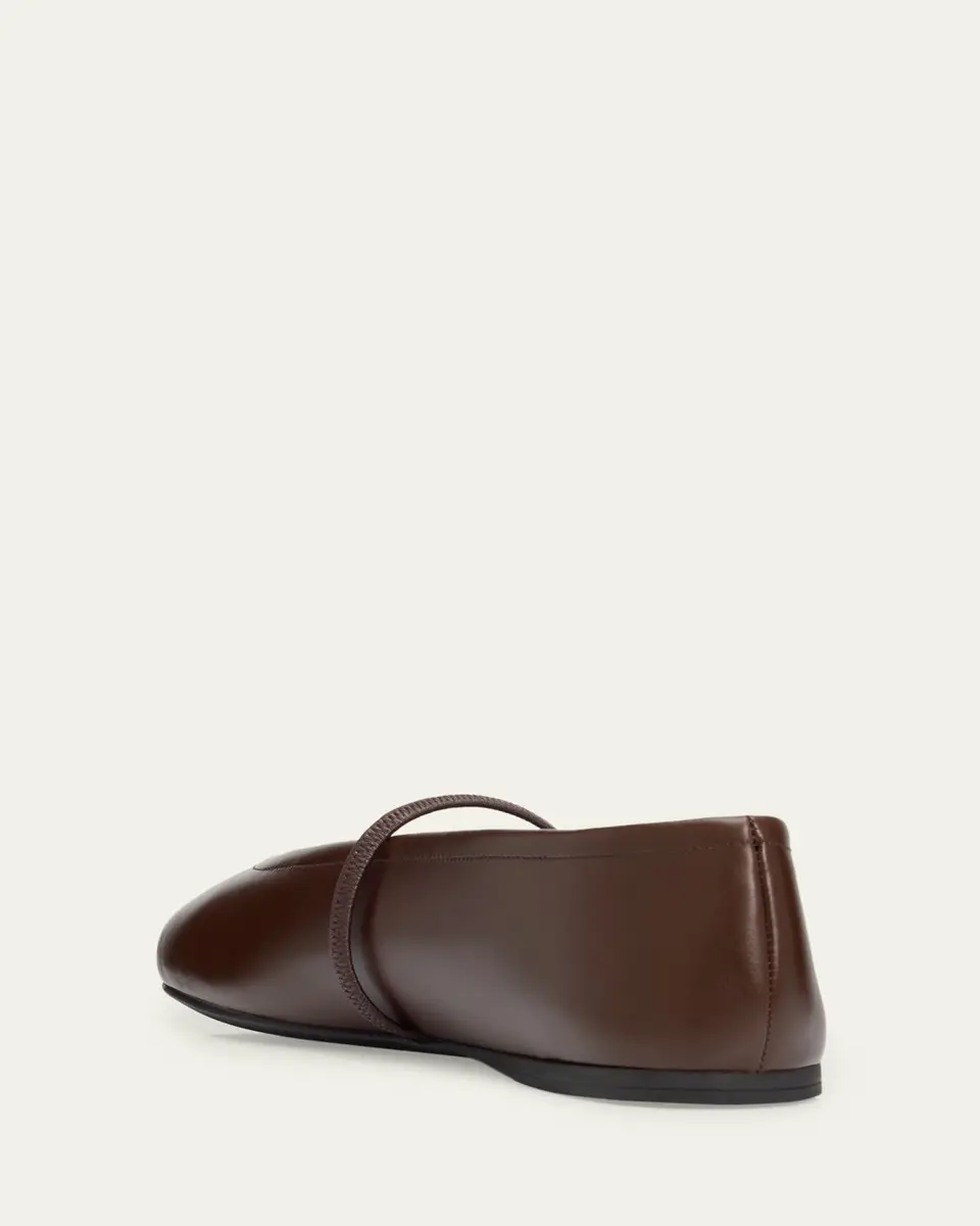 Miu Miu Logo Leather Ballerina Flats | Thumbnail 4 Miu Miu Logo Leather Ballerina Flats | Thumbnail 4