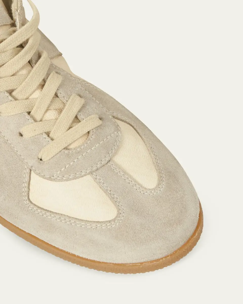 Maison Margiela Men's Replica Napa Leather and Suede Low-Top Sneakers | Thumbnail 4 Maison Margiela Men's Replica Napa Leather and Suede Low-Top Sneakers | Thumbnail 4