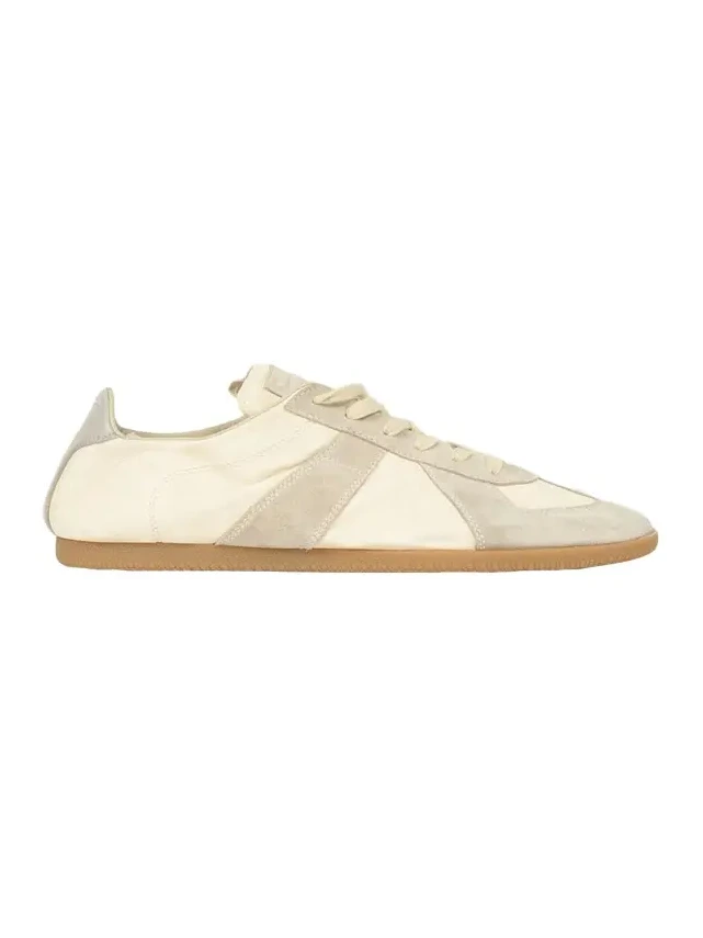 Men's Replica Napa Leather and Suede Low-Top Sneakers