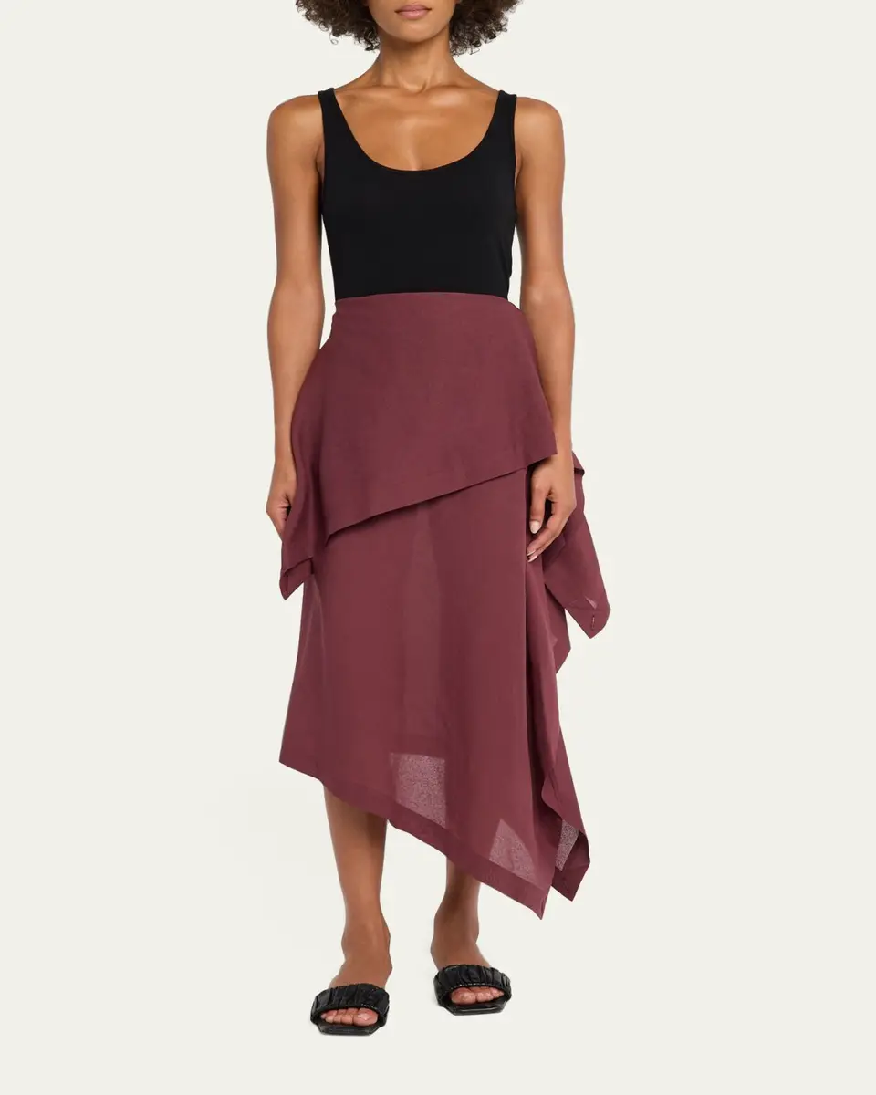 Issey Miyake All Squares Layered Midi Skirt | Thumbnail 2