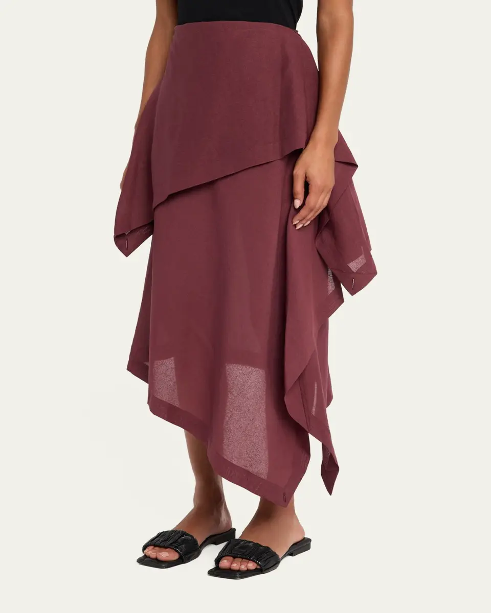 Issey Miyake All Squares Layered Midi Skirt | Thumbnail 4