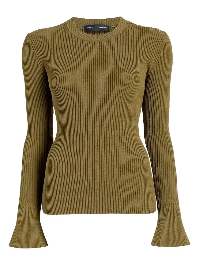 Nir Bell Sleeve Ribbed Sweater
