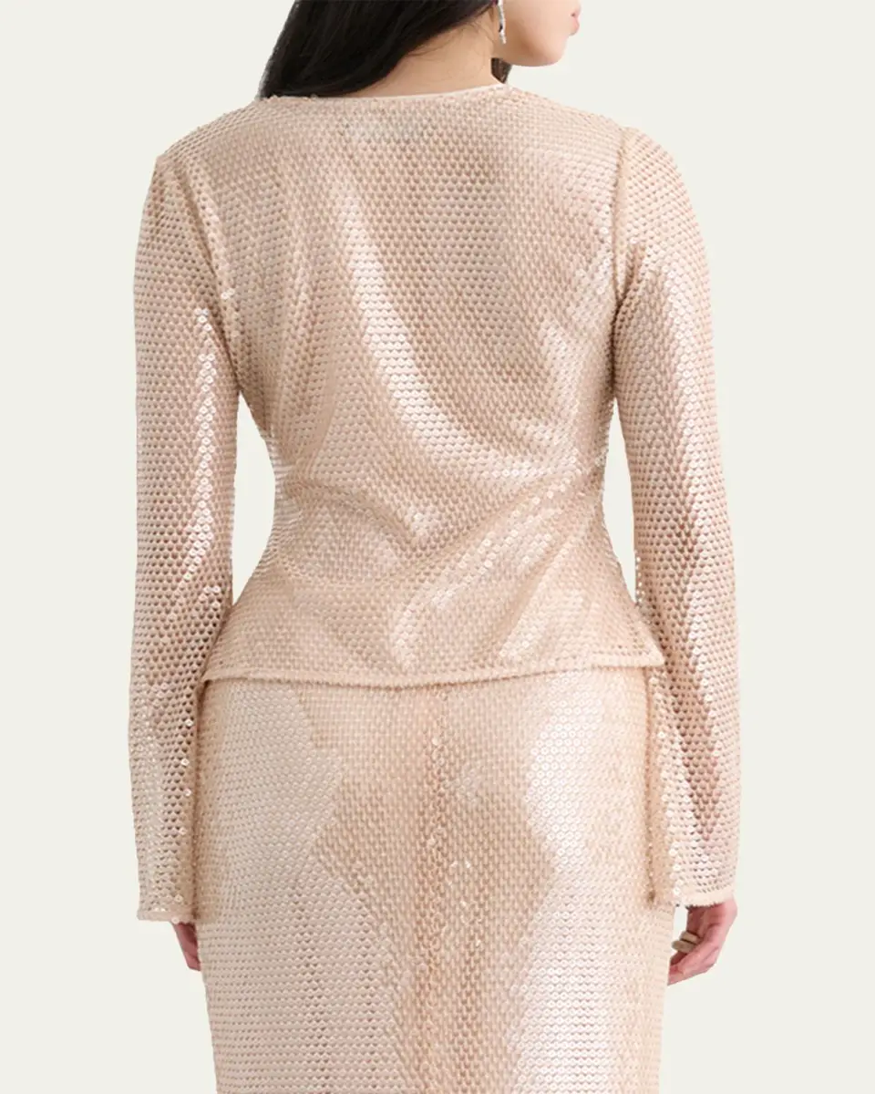 Toccin Zuri Sequined V-Neck Top | Thumbnail 3 Toccin Zuri Sequined V-Neck Top | Thumbnail 3