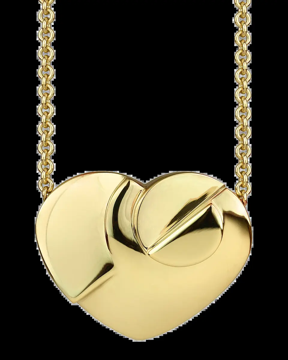Paul Morelli 18K Yellow Gold Moderne Heart Pendant Necklace | Thumbnail 2 Paul Morelli 18K Yellow Gold Moderne Heart Pendant Necklace | Thumbnail 2