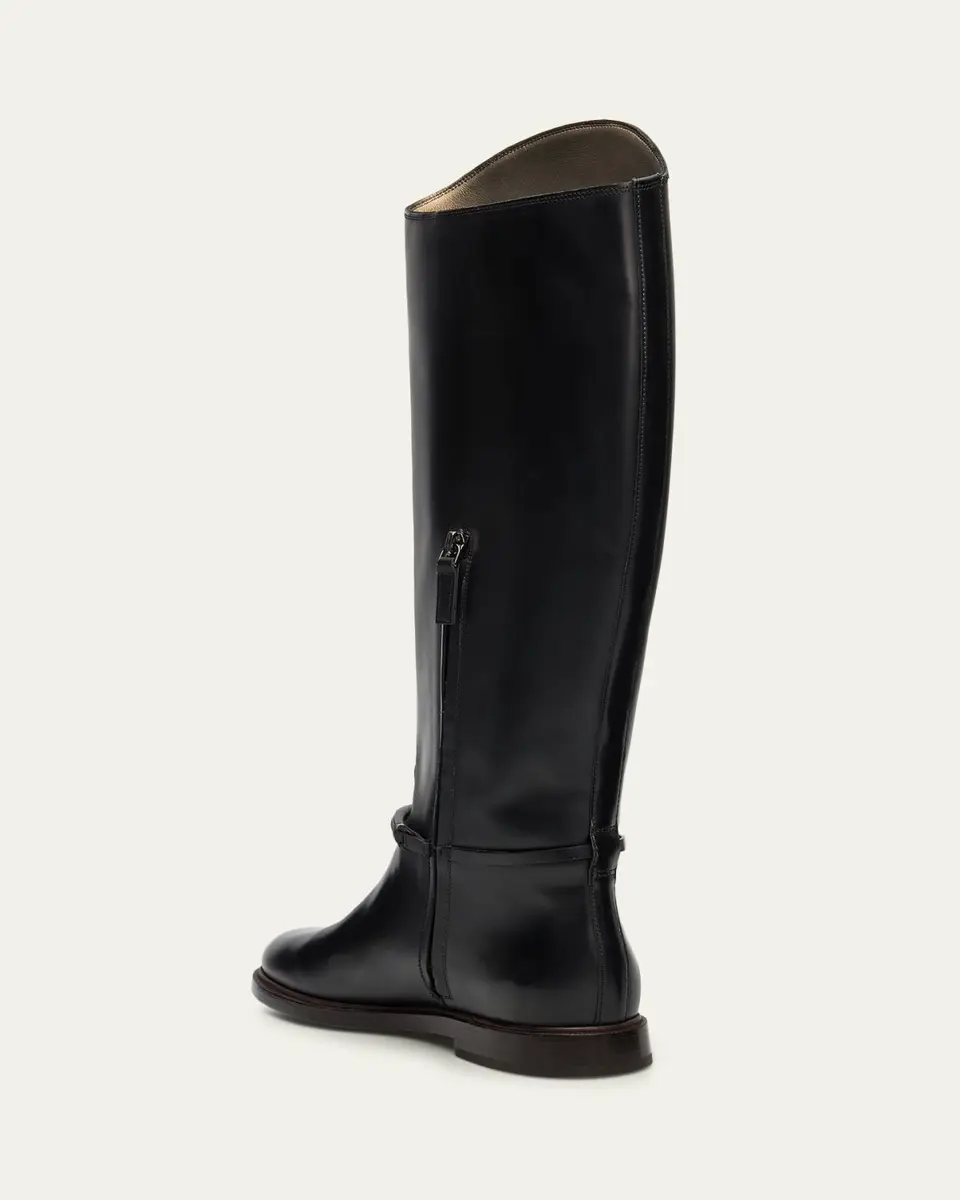 Brunello Cucinelli Leather Riding Boots w/ Monili | Thumbnail 4 Brunello Cucinelli Leather Riding Boots w/ Monili | Thumbnail 4
