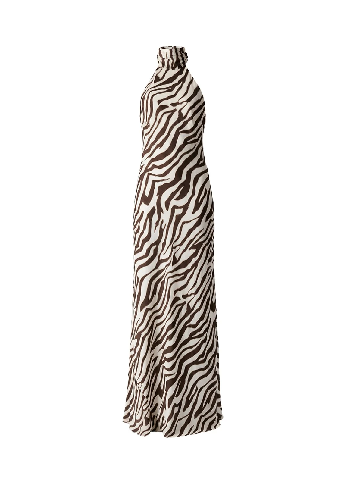 Alina Zebra Halter Backless Gown Alina Zebra Halter Backless Gown