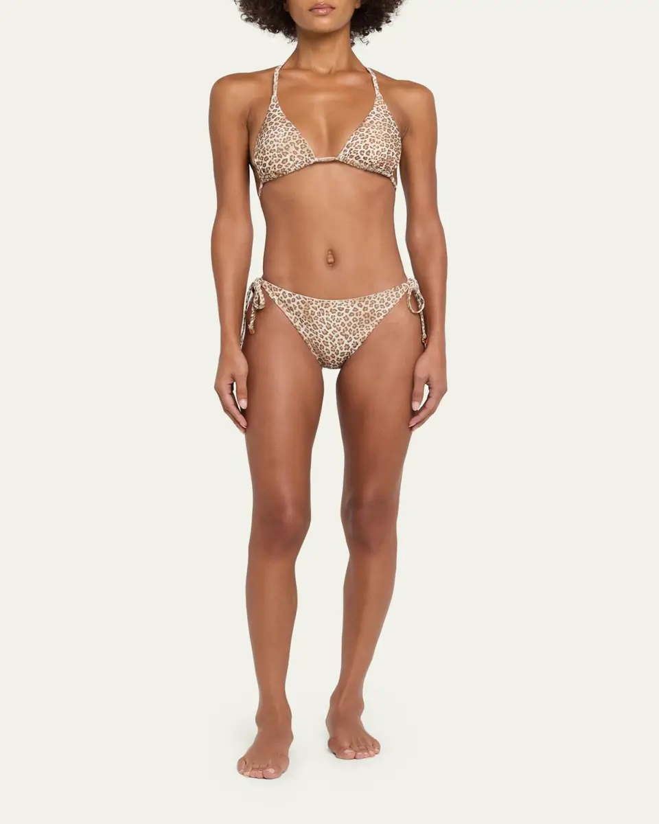 Ramy Brook Nikoleta Leopard Triangle Bikini Top | Thumbnail 2 Ramy Brook Nikoleta Leopard Triangle Bikini Top | Thumbnail 2