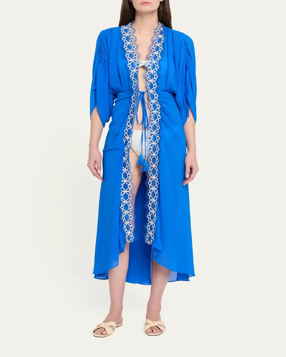Ramy Brook Riley Embroidered Maxi Robe Dress | Thumbnail 2