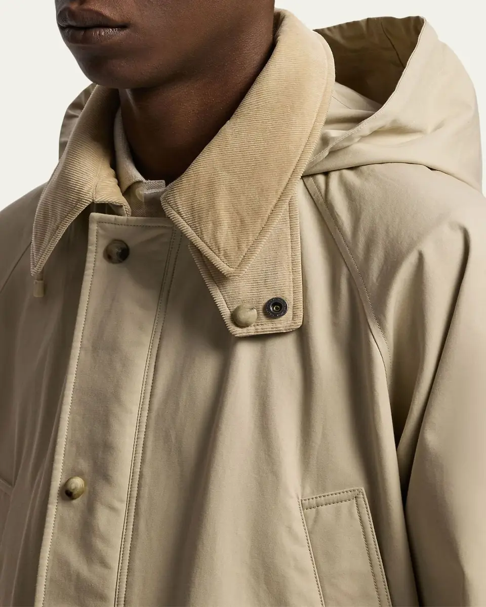 Ralph Lauren Purple Label Men's Ventile Twill Hooded Car Coat | Thumbnail 5