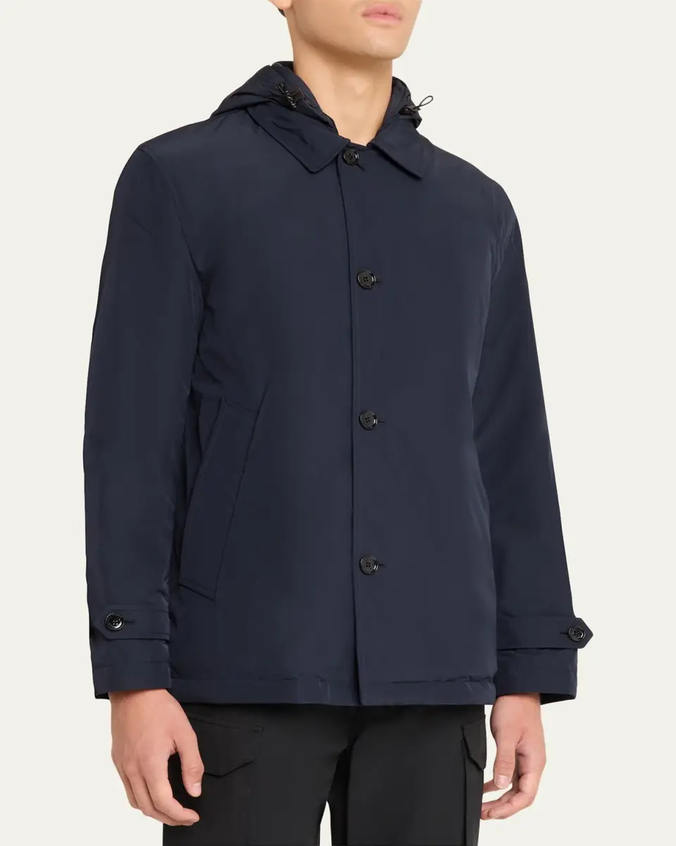 Moncler Men's Evrine Hooded Down Parka | Thumbnail 4
