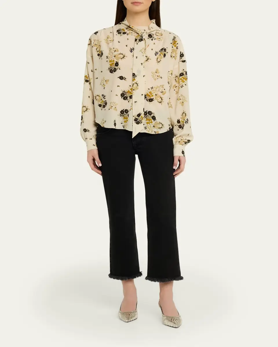 Isabel Marant Ombela Frayed Straight-Leg Ankle Jeans | Thumbnail 2 Isabel Marant Ombela Frayed Straight-Leg Ankle Jeans | Thumbnail 2
