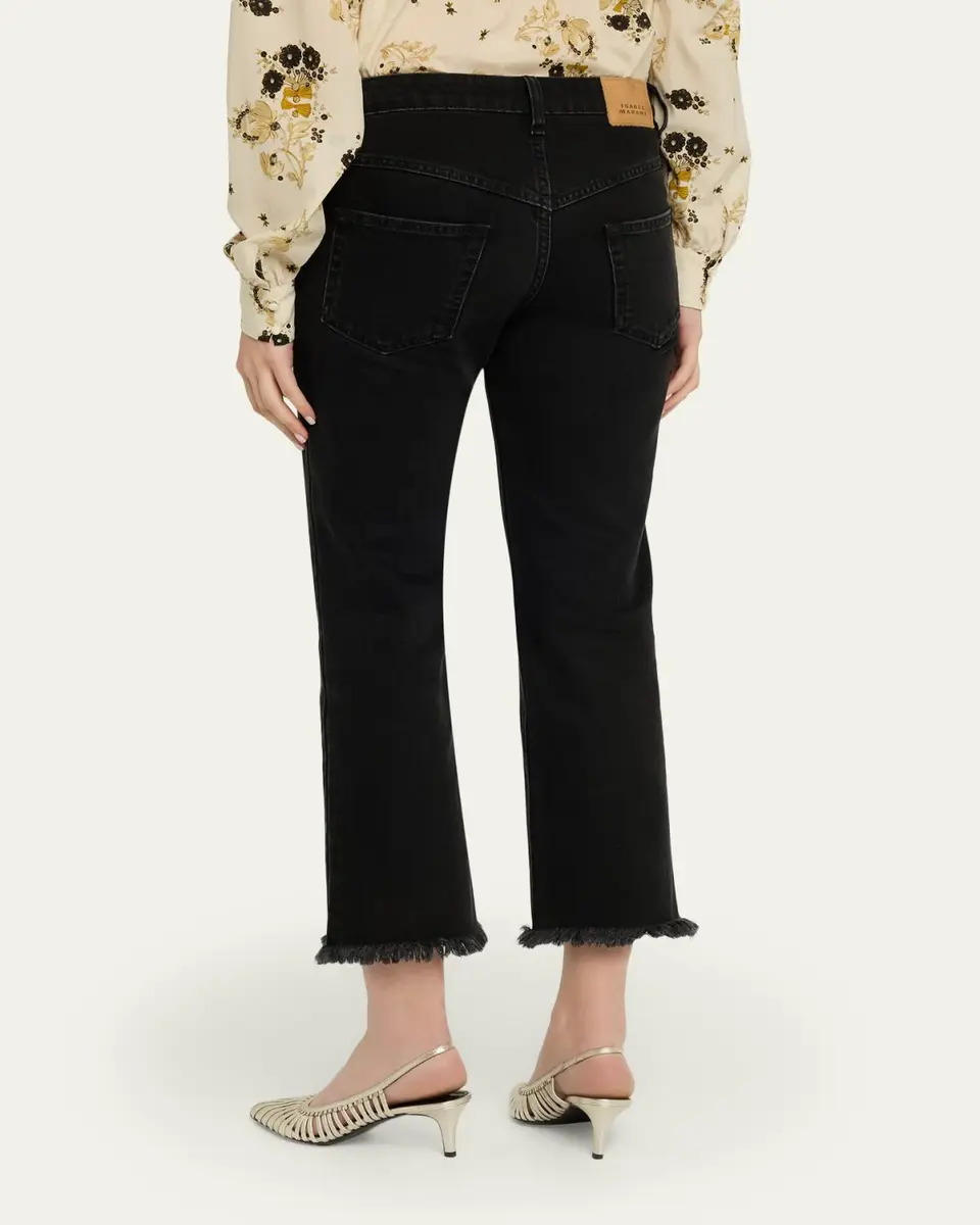 Isabel Marant Ombela Frayed Straight-Leg Ankle Jeans | Thumbnail 3 Isabel Marant Ombela Frayed Straight-Leg Ankle Jeans | Thumbnail 3