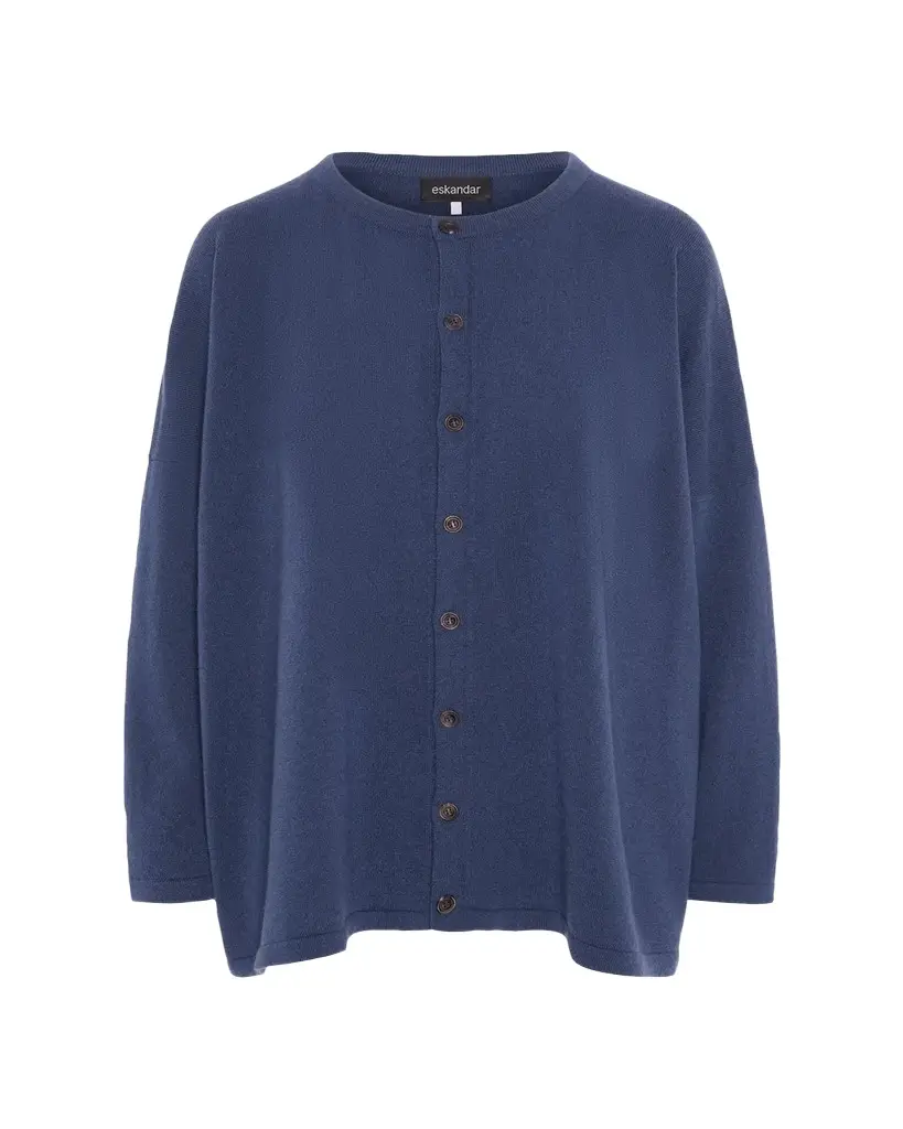Eskandar Slim Sleeve Cardigan - Mid Plus Length | Image 1 Eskandar Slim Sleeve Cardigan - Mid Plus Length | Image 1