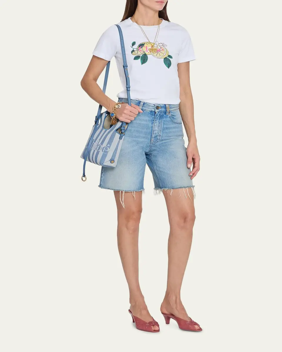 Chloé Stripy Jacquard Tote Bag | Thumbnail 2 Chloé Stripy Jacquard Tote Bag | Thumbnail 2