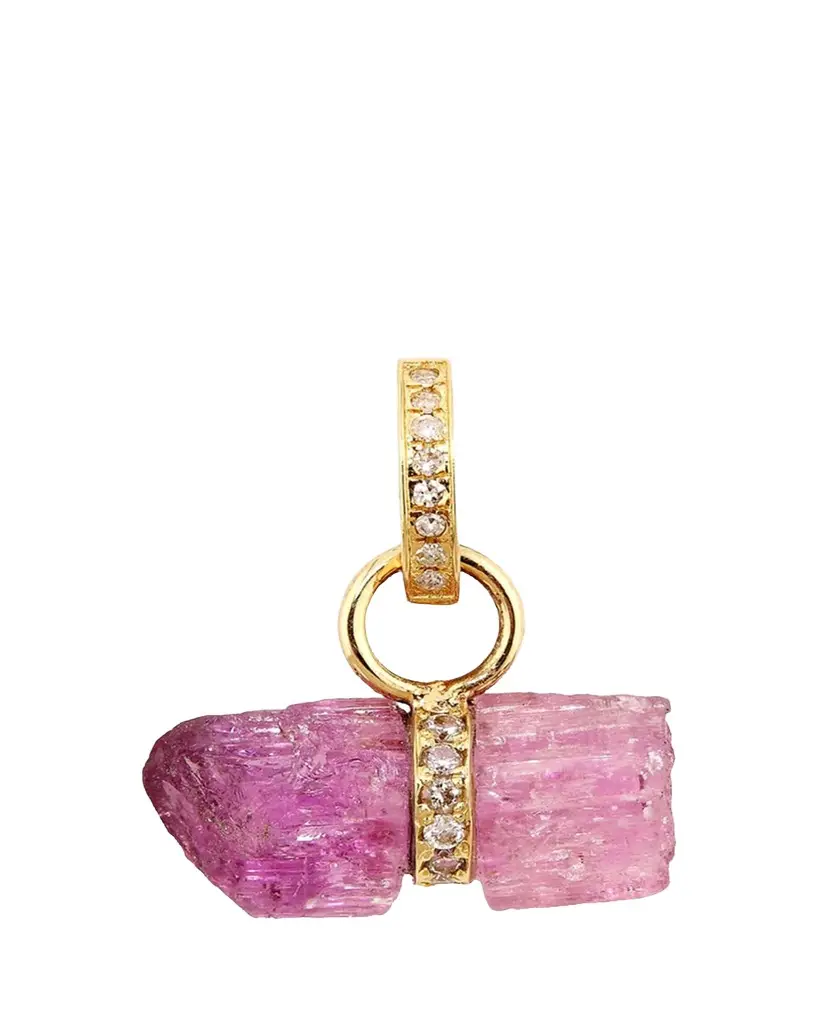 JIA JIA 14K Pink Tanzanite Diamond Bar Charm | Image 1 JIA JIA 14K Pink Tanzanite Diamond Bar Charm | Image 1