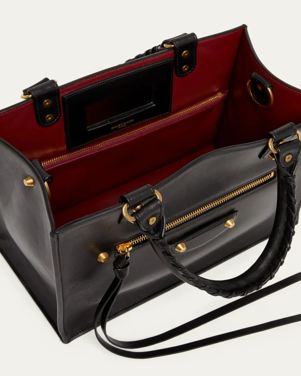 Balenciaga Le City Sleek Leather Top-Handle Bag | Thumbnail 3 Balenciaga Le City Sleek Leather Top-Handle Bag | Thumbnail 3
