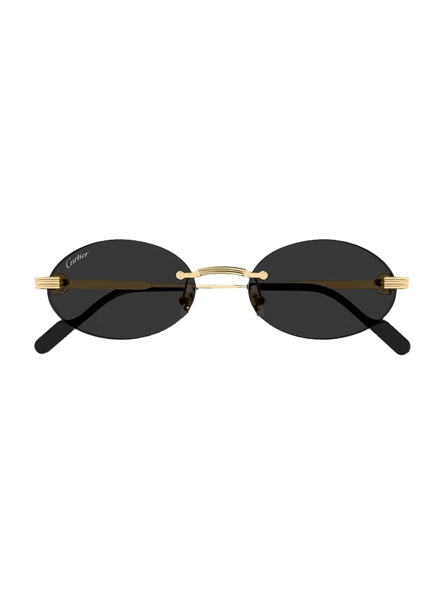 Men's Premiere de Rimless Oval Metal Sunglasses Men's Premiere de Rimless Oval Metal Sunglasses