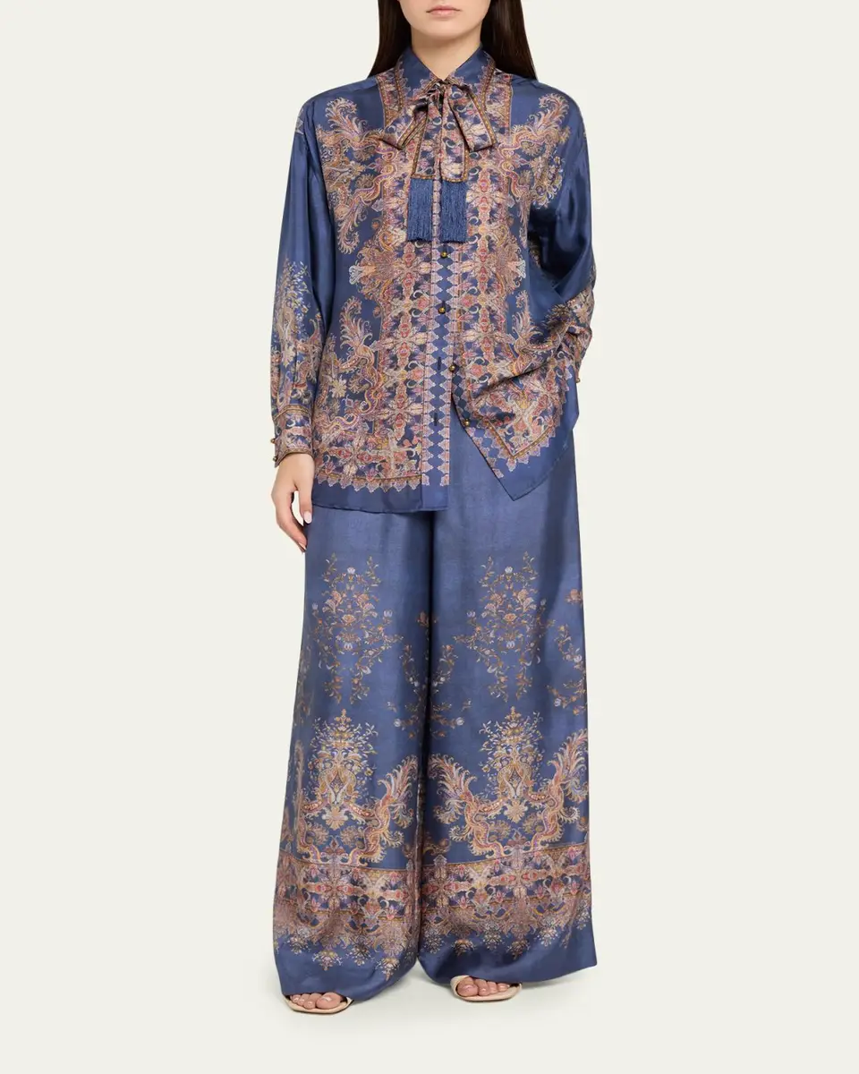 Zimmermann Valiant Relaxed Silk Shirt | Thumbnail 2 Zimmermann Valiant Relaxed Silk Shirt | Thumbnail 2