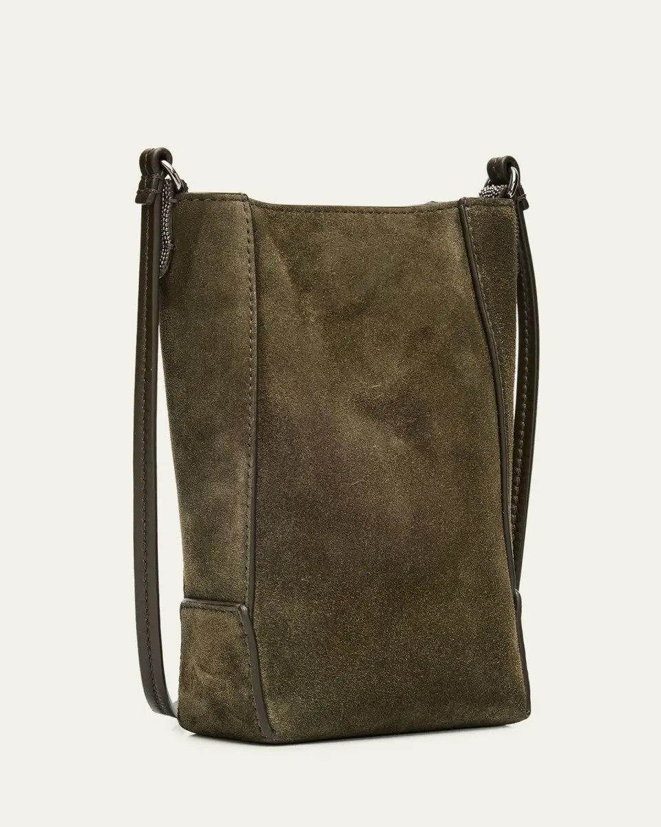 Brunello Cucinelli Suede Crossbody Bag | Thumbnail 3