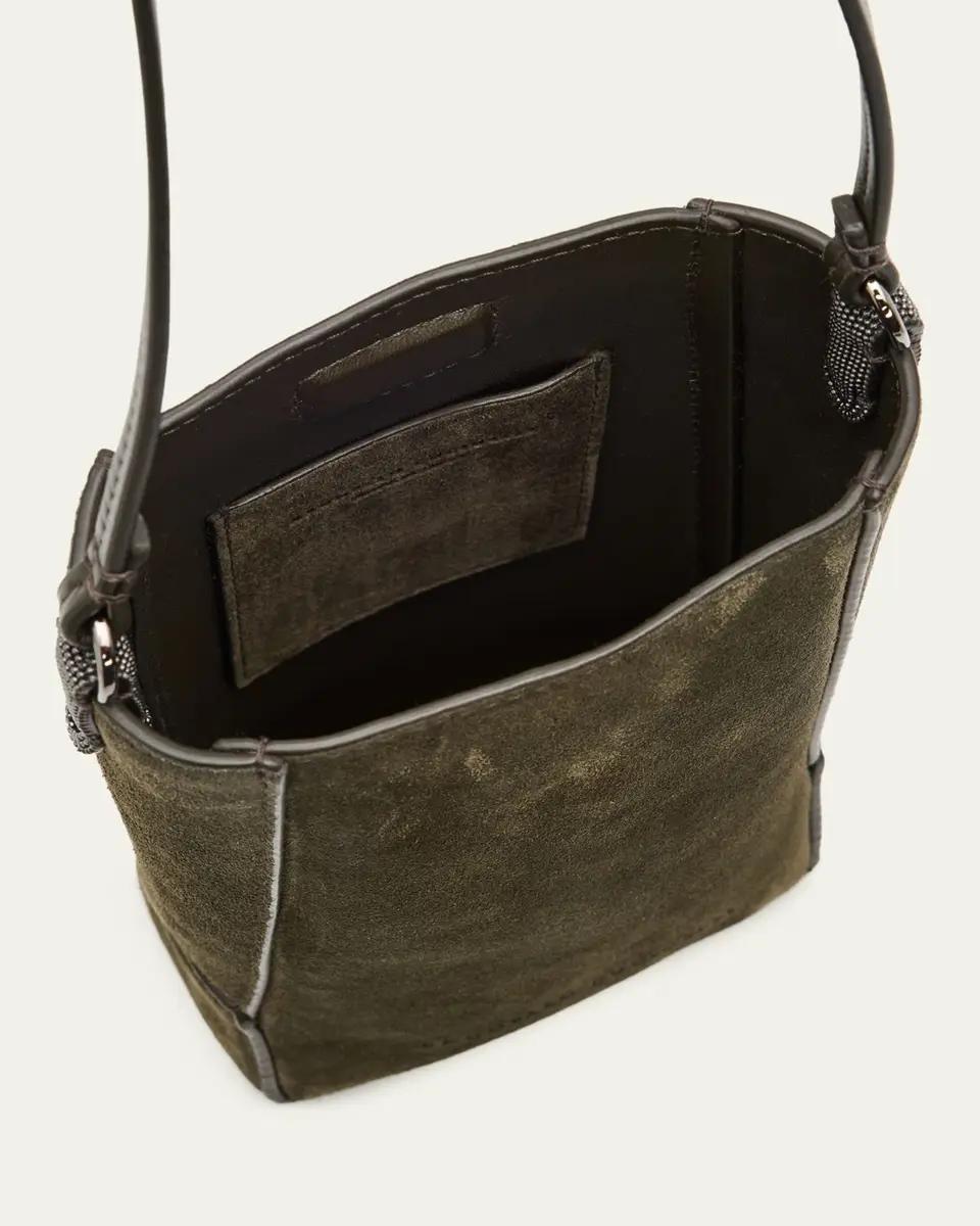 Brunello Cucinelli Suede Crossbody Bag | Thumbnail 4