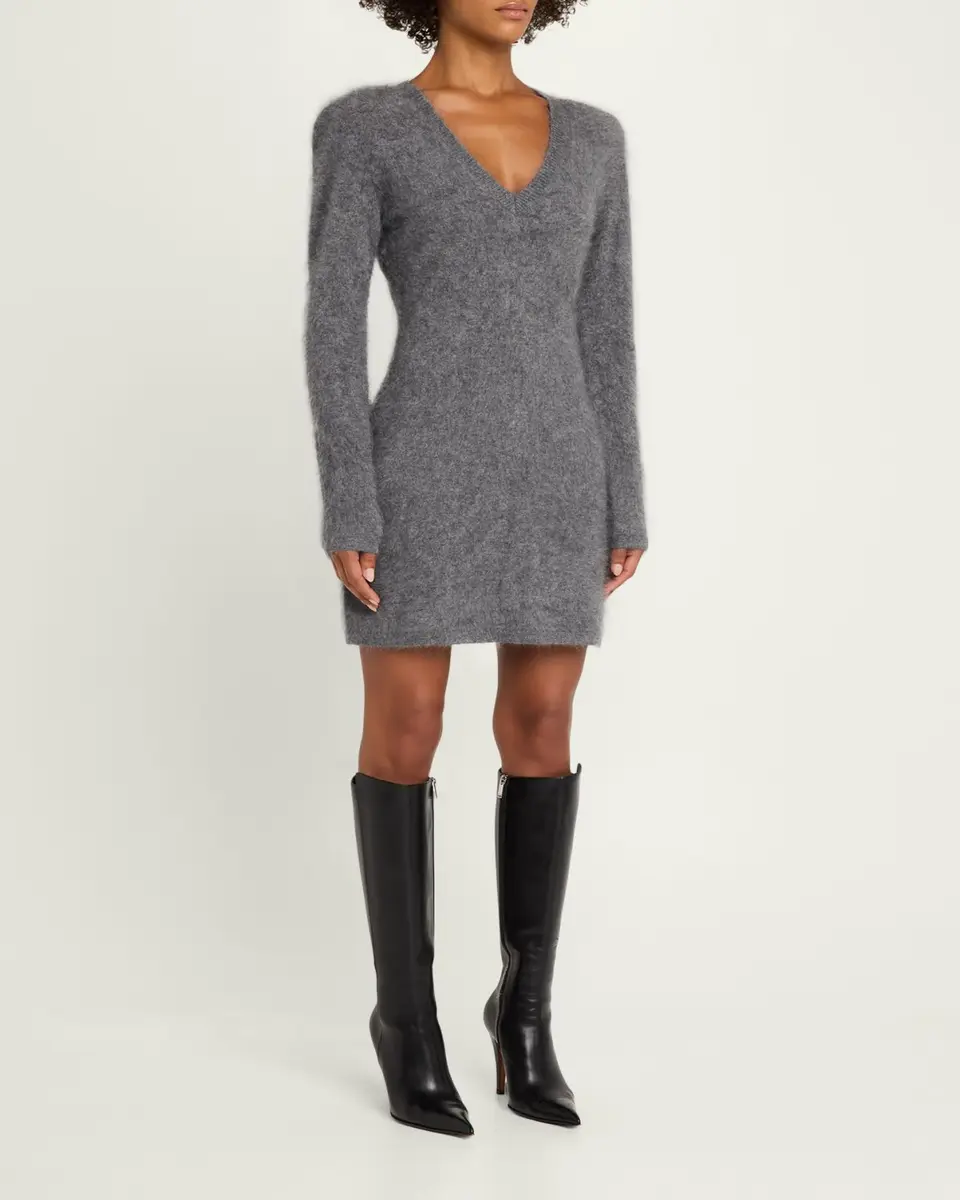 Toccin Sara Brushed Cashmere Mini Sweater Dress | Thumbnail 4