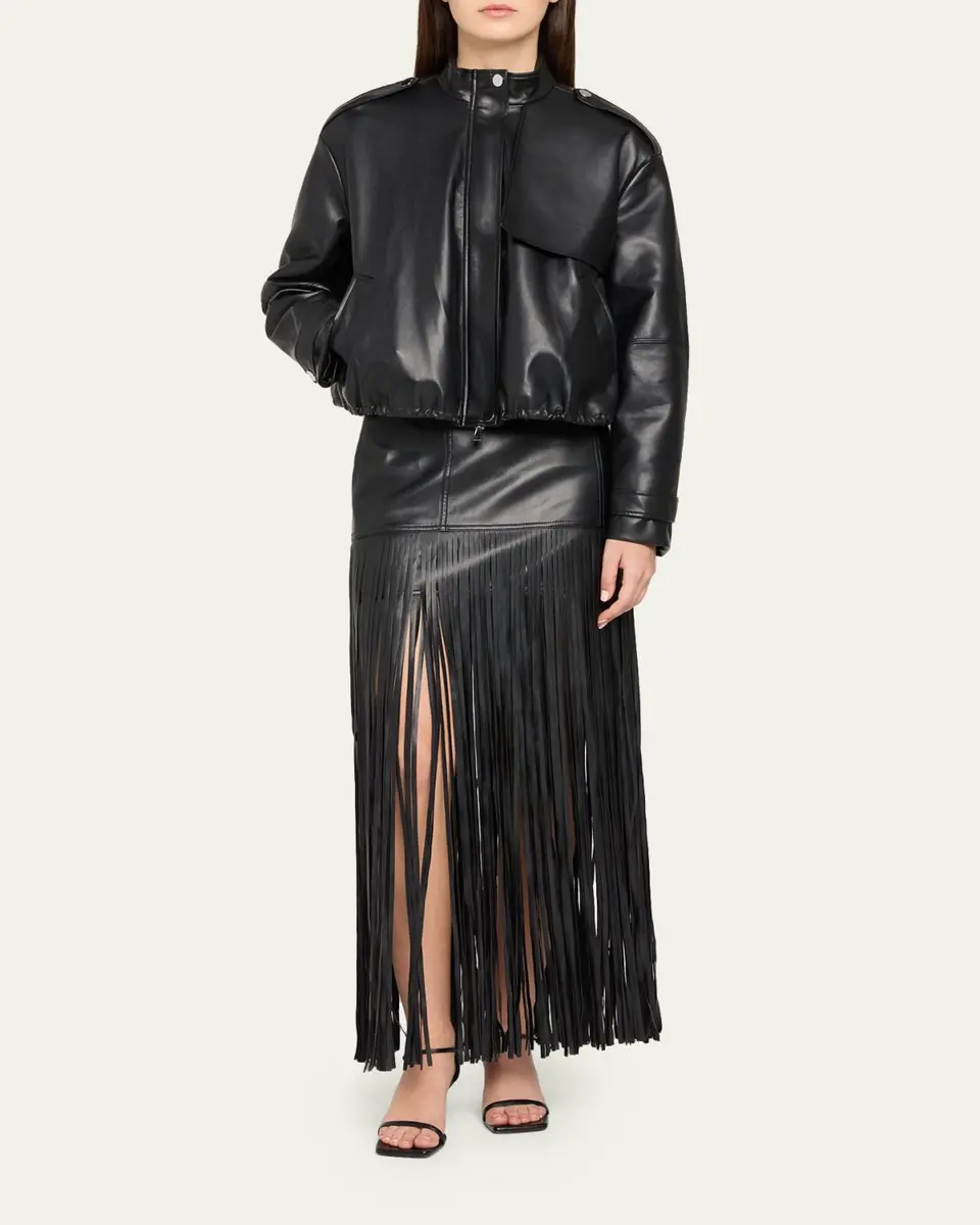 Toccin Alyssa Stand-Collar Faux Leather Jacket | Thumbnail 2 Toccin Alyssa Stand-Collar Faux Leather Jacket | Thumbnail 2