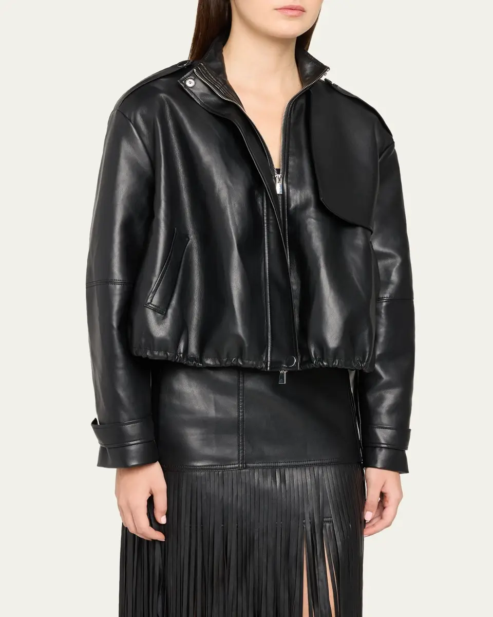 Toccin Alyssa Stand-Collar Faux Leather Jacket | Thumbnail 4 Toccin Alyssa Stand-Collar Faux Leather Jacket | Thumbnail 4