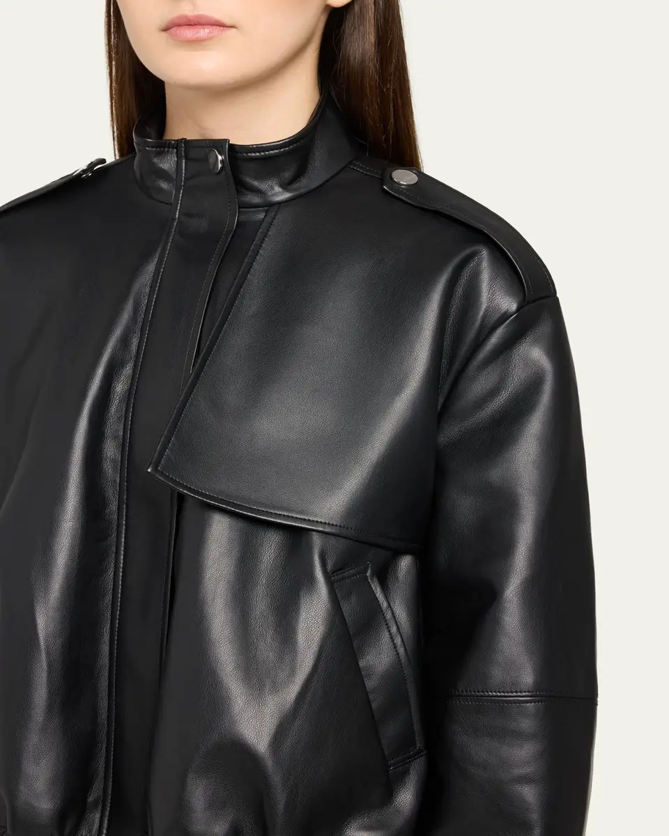 Toccin Alyssa Stand-Collar Faux Leather Jacket | Thumbnail 5 Toccin Alyssa Stand-Collar Faux Leather Jacket | Thumbnail 5