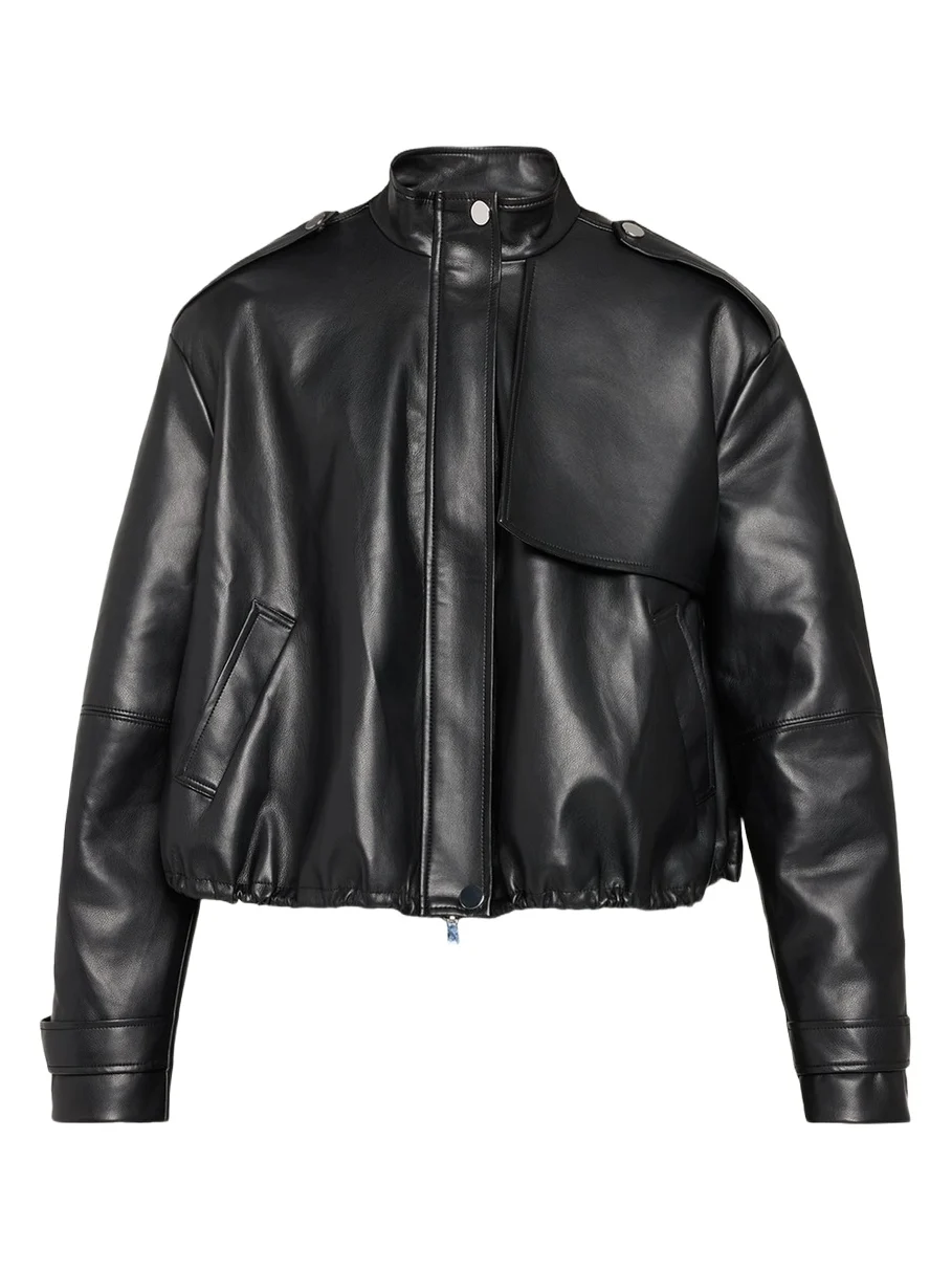 Toccin Alyssa Stand-Collar Faux Leather Jacket