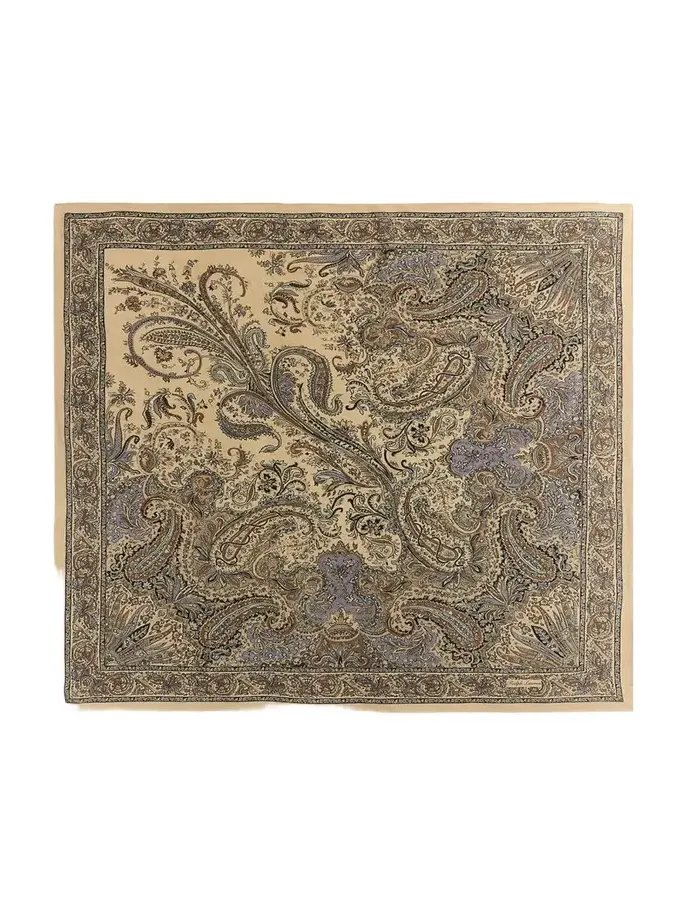 Paisley Crepe de Chine Square Scarf Paisley Crepe de Chine Square Scarf
