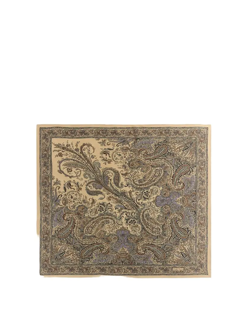 Ralph Lauren Collection Paisley Crepe de Chine Square Scarf | Image 1 Ralph Lauren Collection Paisley Crepe de Chine Square Scarf | Image 1
