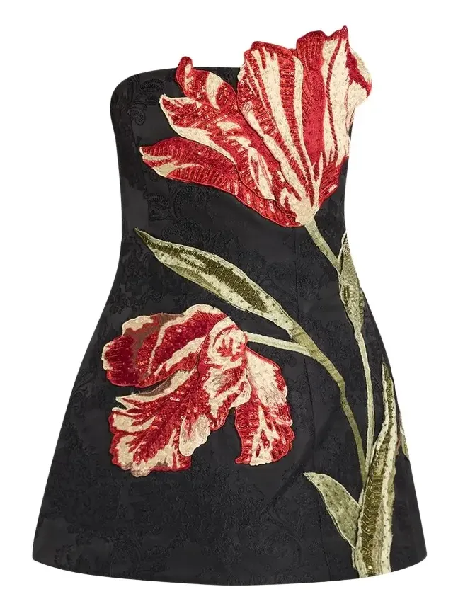 Katia Embellished Strapless Mini Dress