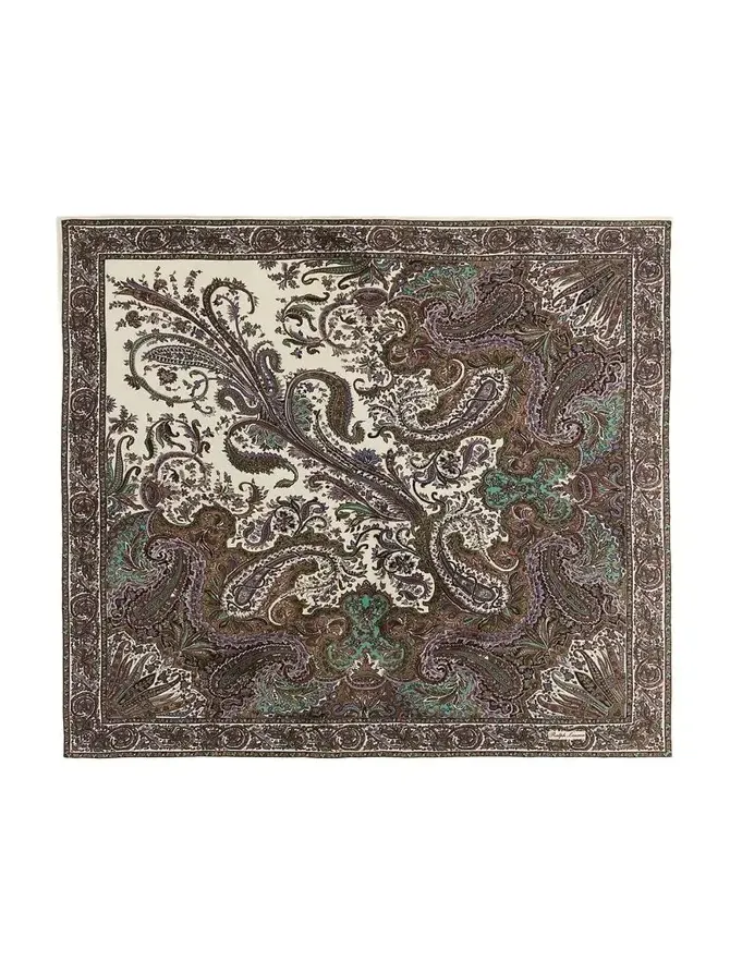 Paisley Crepe de Chine Square Scarf