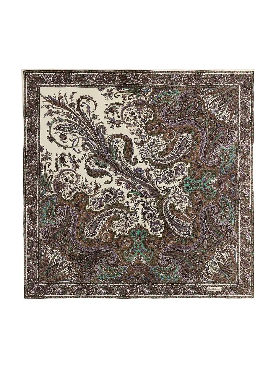 Paisley Crepe de Chine Square Scarf Paisley Crepe de Chine Square Scarf