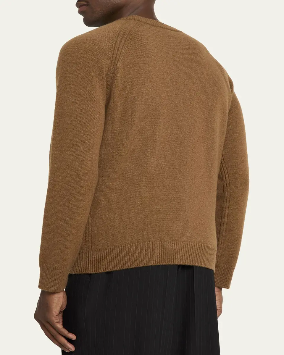 Saint Laurent Men's Cashmere 8gg Raglan Crewneck Sweater | Thumbnail 3