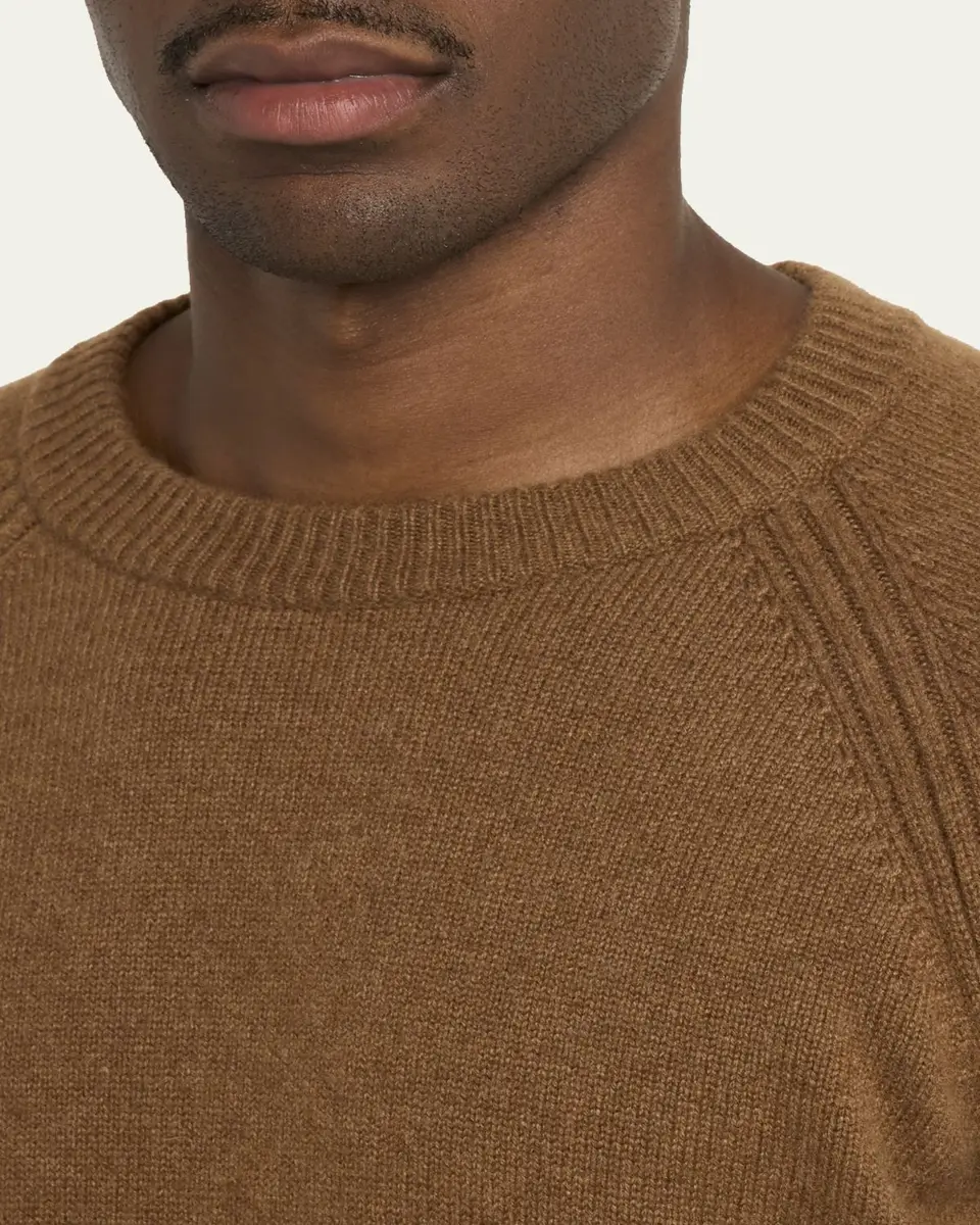 Saint Laurent Men's Cashmere 8gg Raglan Crewneck Sweater | Thumbnail 5