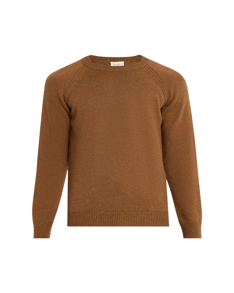 Saint Laurent Men's Cashmere 8gg Raglan Crewneck Sweater