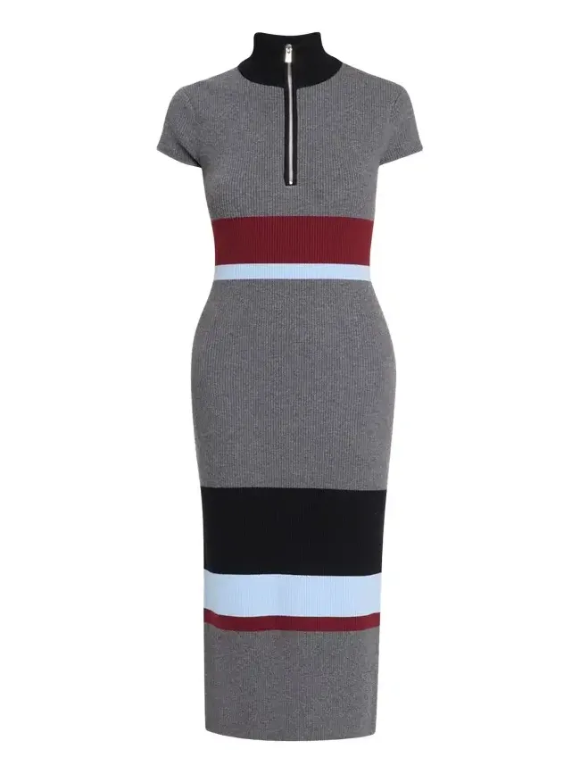 Dasha Striped Turtleneck Knit Midi Dress Dasha Striped Turtleneck Knit Midi Dress