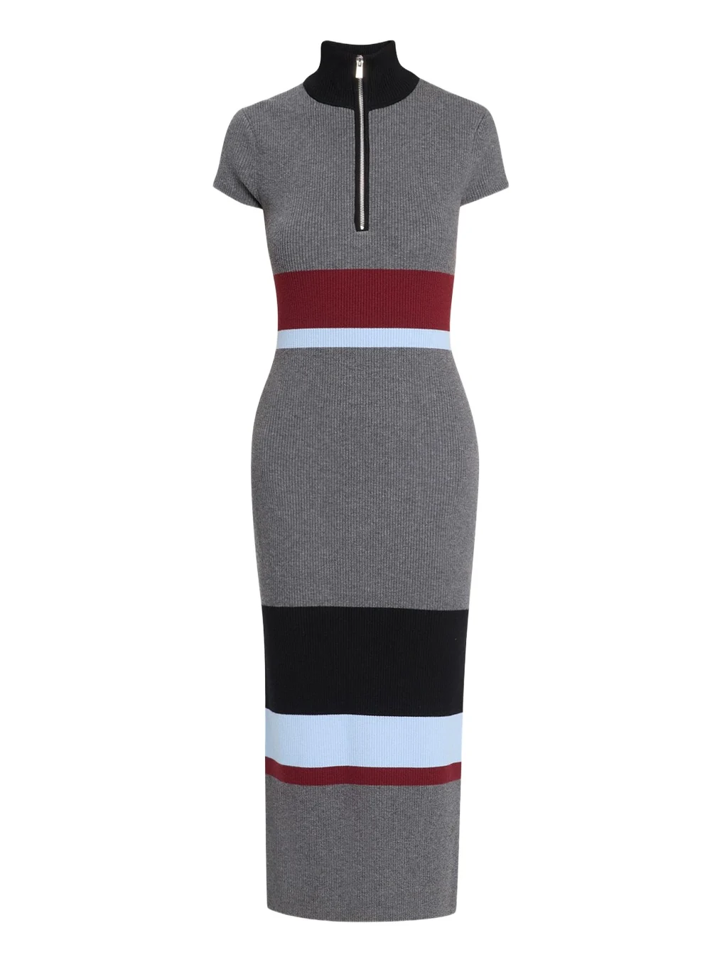 Dasha Striped Turtleneck Knit Midi Dress Dasha Striped Turtleneck Knit Midi Dress
